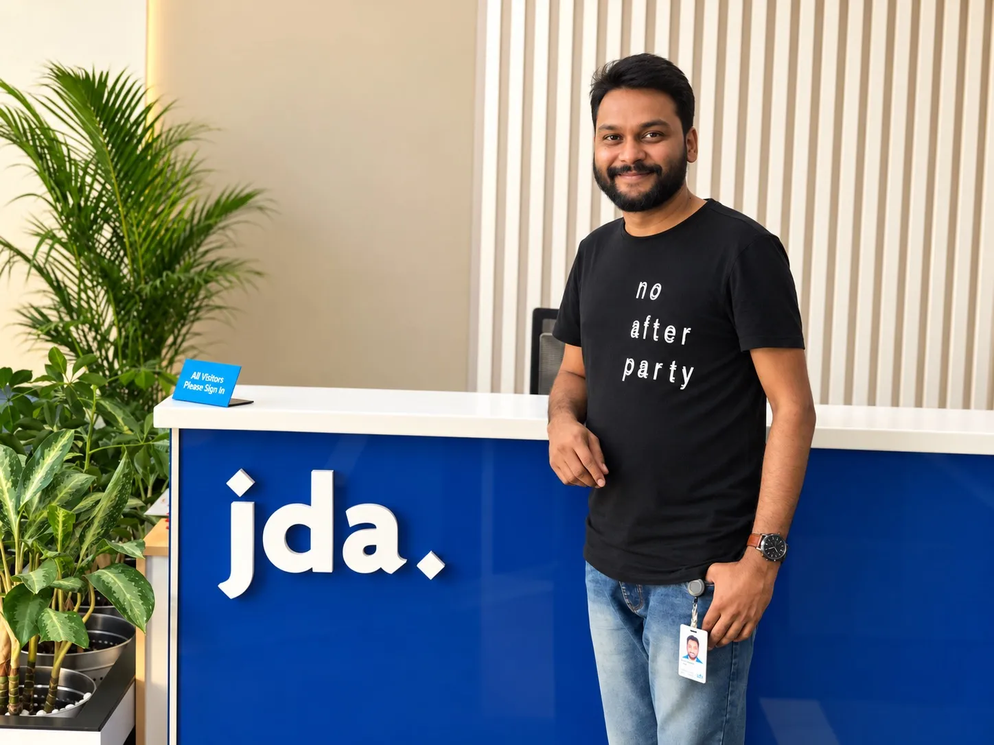 Kumar Gaurav at the JDA reception on his first day